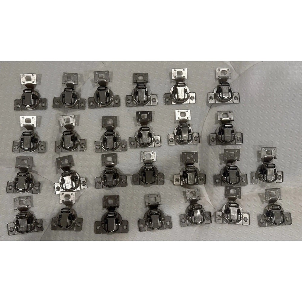 Lot of 26 Grass 860 Nickel Face Frame Hinge w/ base mount plate :860-47 & 860-02